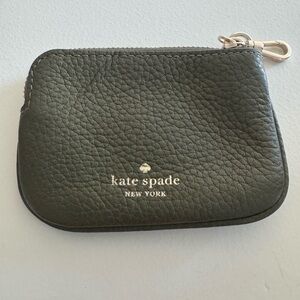 Kate Spade Green Leather Coin Pouch